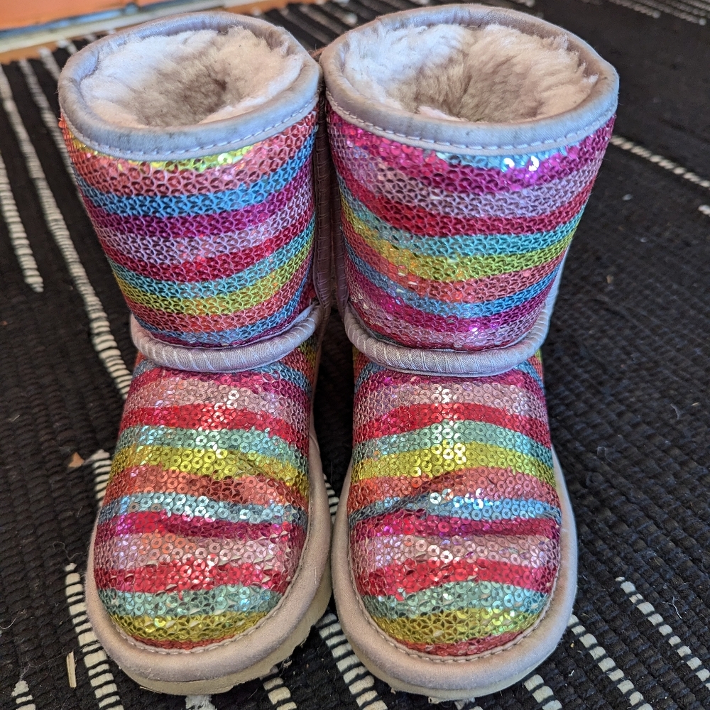 Toddler UGG rainbow sequin boots
